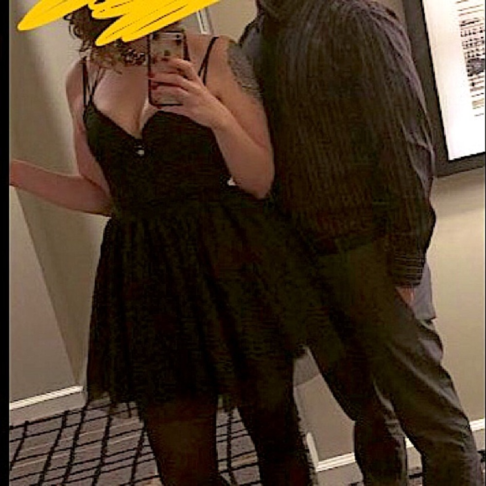Black party cocktail dress